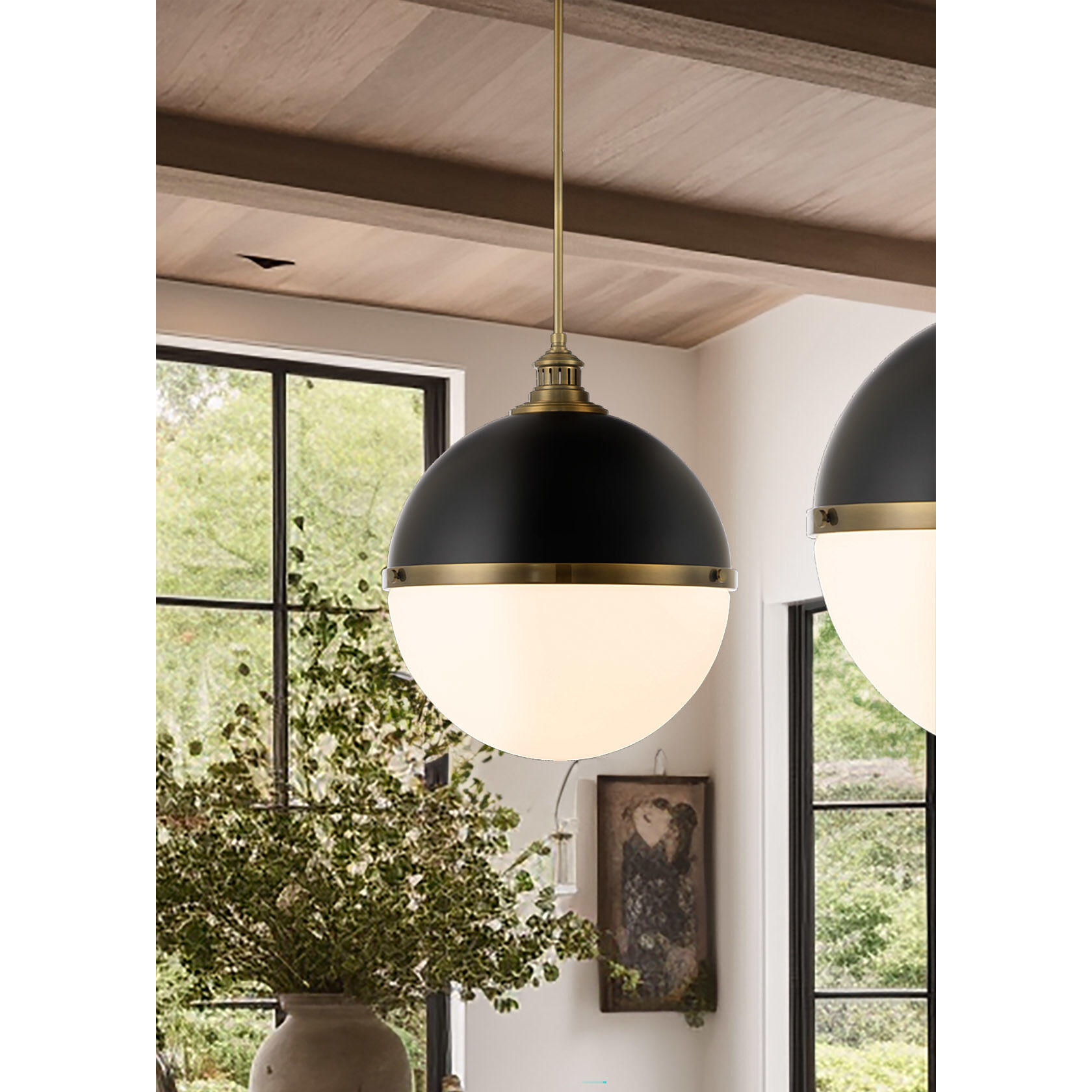 Vorey 1 Light 17.5 inch Coal And Oxidized Aged Brass Pendant Ceiling Light